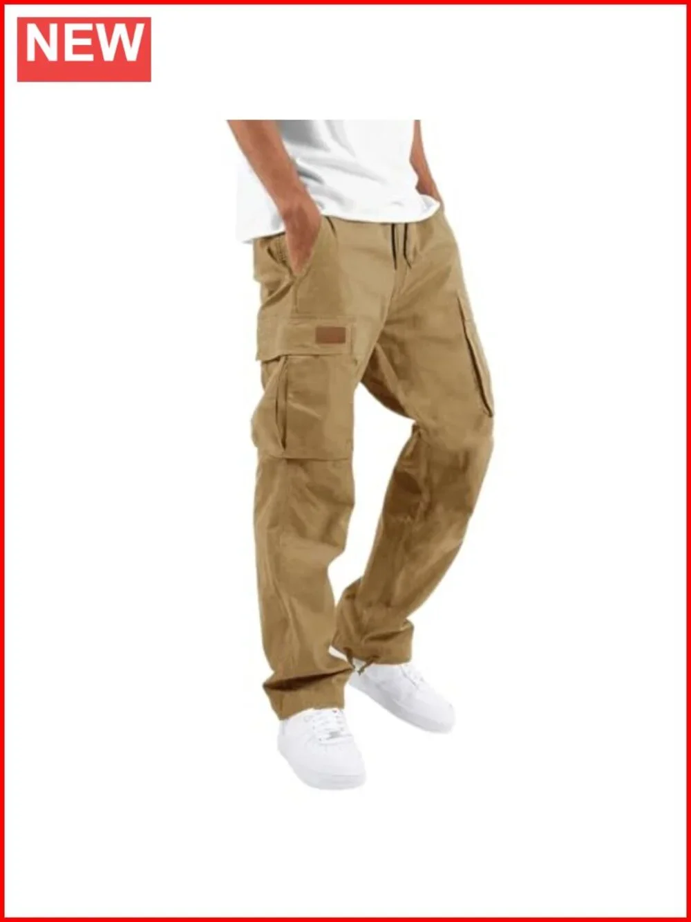 Cargo Pants Casual Joggers Hiking Pants Loose Straight Athletic Workout